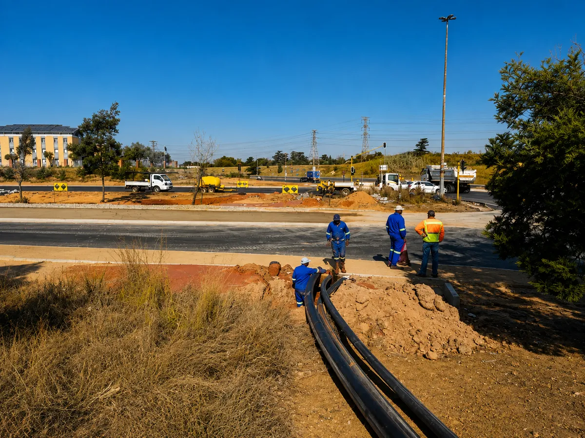 Crew scanning a road for existing services